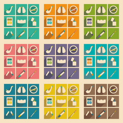 Flat with shadow concept and mobile application vector