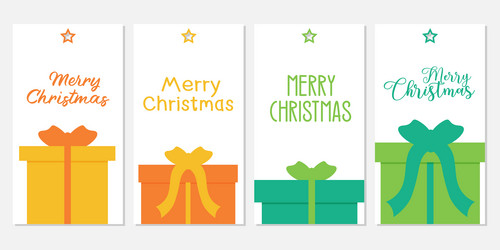 Merry christmas printable gift tags Royalty Free Vector