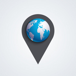 modern map pointer icon vector