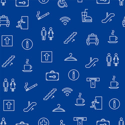 public navigation signs thin line seamless pattern vector image