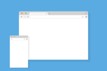 browser window flat page template mock up website vector image