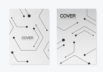 Connection and social network hexagons technology vector