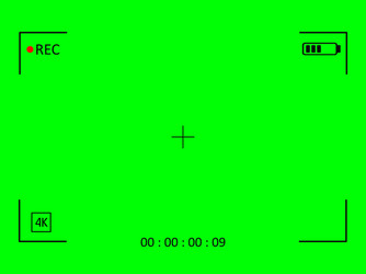 Green screen camera with video shooting parameters vector