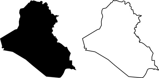 Iraq Map - Simple Outline Vector Image