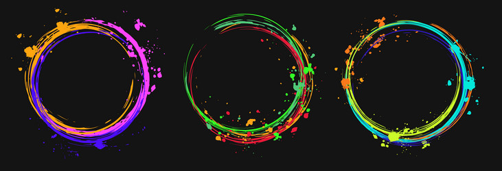set of design elements circular frames vector image