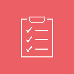 to do list icon checklist task in flat style vector image