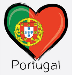 love portugal flag Vector Image