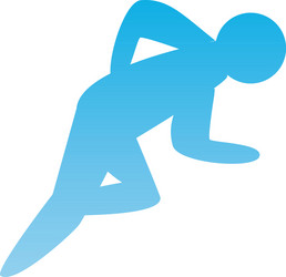 man avatar running gradient style icon vector image