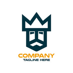 Modern simple logo kings head vector