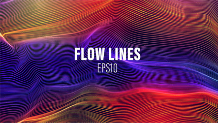 flow lines array wave color vector image