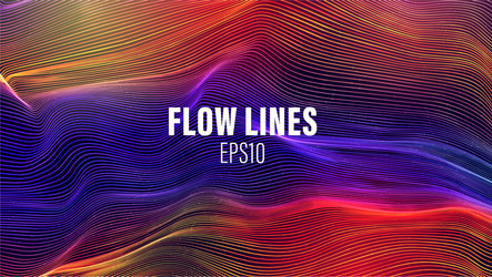 flow lines array wave color vector