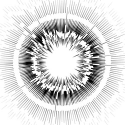 Abstract circular element radial lines shape vector