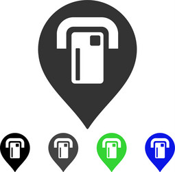 Atm map pointer flat icon vector