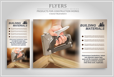 concept promotional materials for building vector