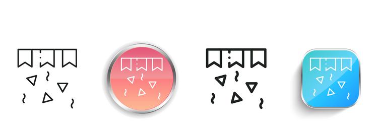 decoration icon thin linear regular and button vector image