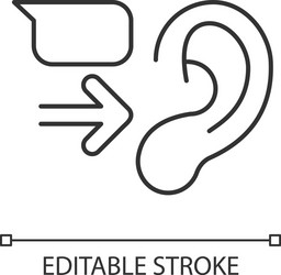 message receiver linear icon vector image