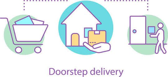 Doorstep Delivery Vector Art, Icons, and Graphics for Free Download