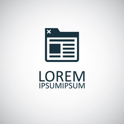 Internet browser icon simple flat element concept vector