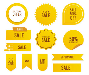 variety sales tag set vector