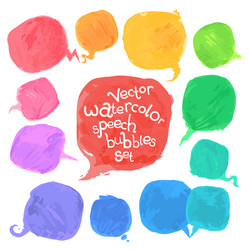 Colorful hand drawn speech and thought bubbles Vector Image