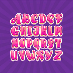 alphabet game font unique custom vector image