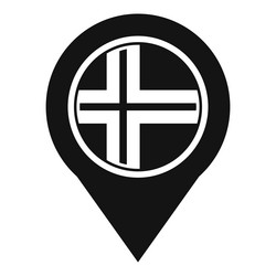 black gps pointer icon showing location vector image