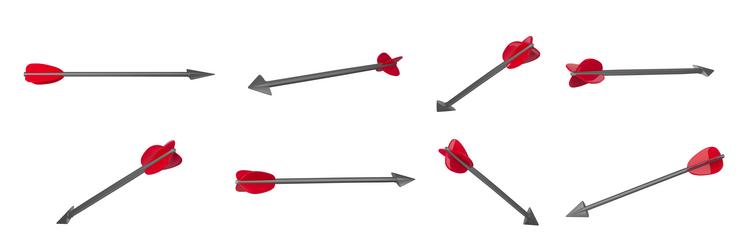bow arrows sharp point archery arrow with red vector image