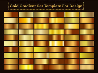 golden gradient pattern or template set vector image