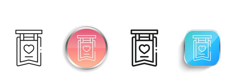 decoration icon thin linear regular and button vector image