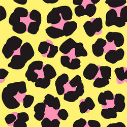 Leopard print seamless background pattern black vector