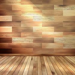 Rustic Wooden Interior Vector Image