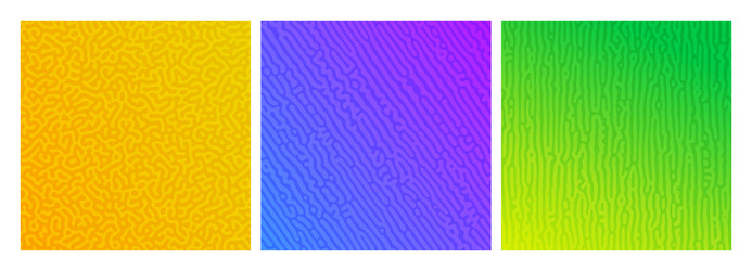 set three colorful turing reaction gradient vector image