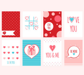 Set valentines day banners vector