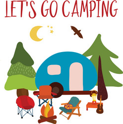 Summer Camping Adventure Vector Image