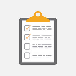 to do list icon checklist task in flat style vector image