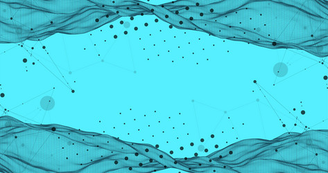 abstract wave is made in a frame style template vector image