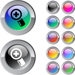 add multicolor round button vector image