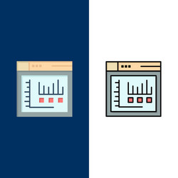 browser internet web static icons flat and line vector image