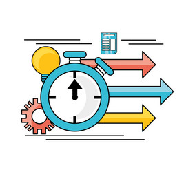 development process and social teamwork data vector image
