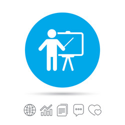 Presentation with Pointer Icon vector image