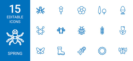 Spring icons vector