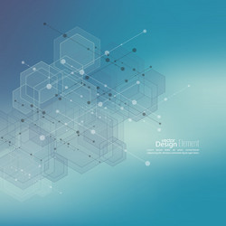 abstract background with transparent cubes vector image