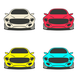 Car set four colors vector