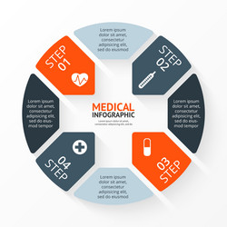 circle plus sign infographic template vector