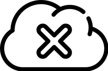 failed access cloud storage line icon vector