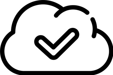 accept access cloud line icon vector