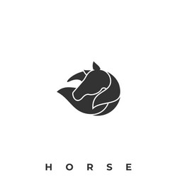 Elegant Horse Silhouette Vector Image