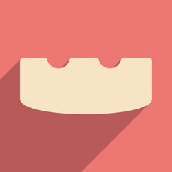 flat with shadow icon and mobile application vector image