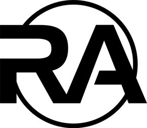 Letter ra modern vector