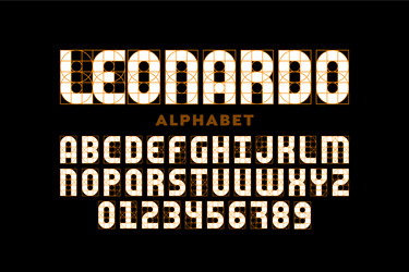 modern font design based on certain guidelines vector image